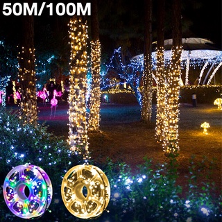 Nataku ไฟเส้นตกแต่ง ไฟกระพริบ ไฟประดับ LED 500 800 1000ดวง ยาว 100m มี 3 สี airy light