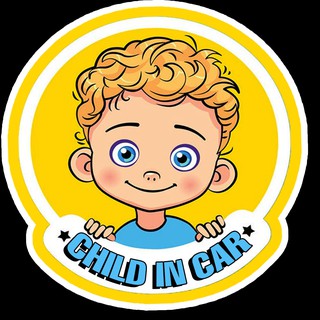 จุ๊บติดกระจก สติกเกอร์ Child in Car สติกเกอร์ในรถมีเด็ก BABY IN CAR AA33