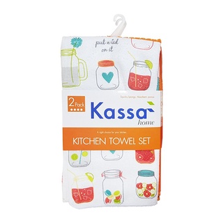 Chaixing Home ผ้าไมโครไฟเบอร์ ลาย Jar KASSA HOME ขนาด 41 x 48ซม. (แพ็ค 2 ชิ้น) สีส้ม