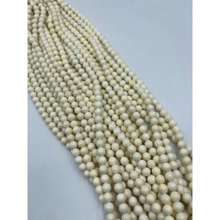 ลูกปัดปะการังขาว white coral beads