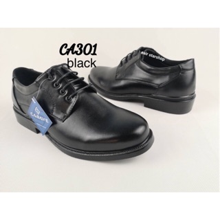 รองเท้าหนังดำ รองเท้าคัทชูชาย ทรงหัวมน CA301-black