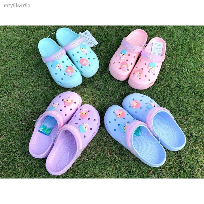 2021🔥พร้อมส่ง🔥รองเท้าแตะยางนิ่มแบบสวมรัดส้น Little Twin Stars ลิตเติ้ลทวินสตาร์ รองเท้าหัวโต น้ำหนัก