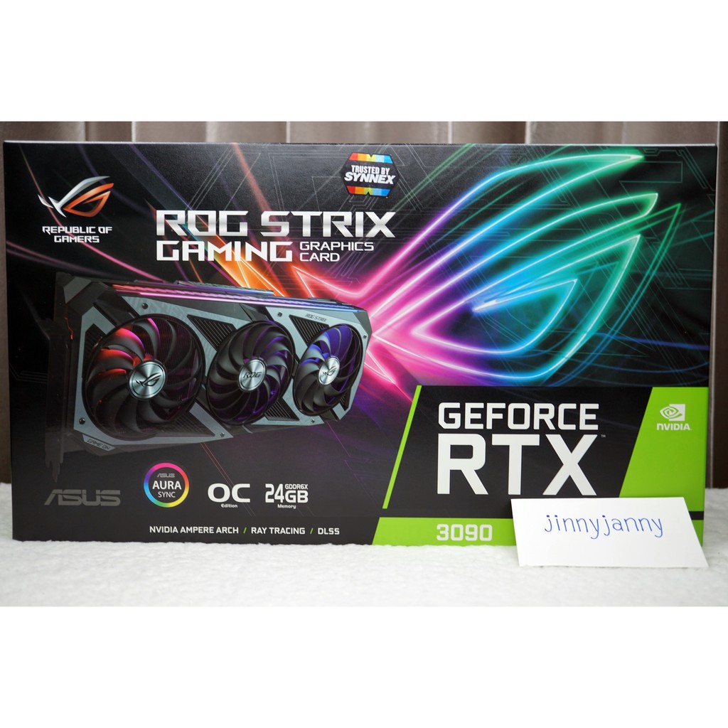 ของใหม่ ASUS ROG Strix RTX 3090 Gaming OC 24GB GDDR6X ประกันศูนย์ 3+1 ปี แรงกว่า RTX 3080 3070 3060 2080ti เยอะ