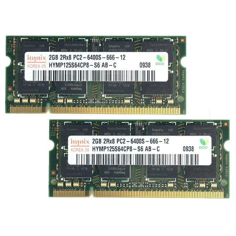 Hynix 4Gb (2Gbx2) Ddr2 800Mhz Pc2-6400S สําหรับแล็ปท็อป Ram หน่วยความจํา 2 ชิ้น