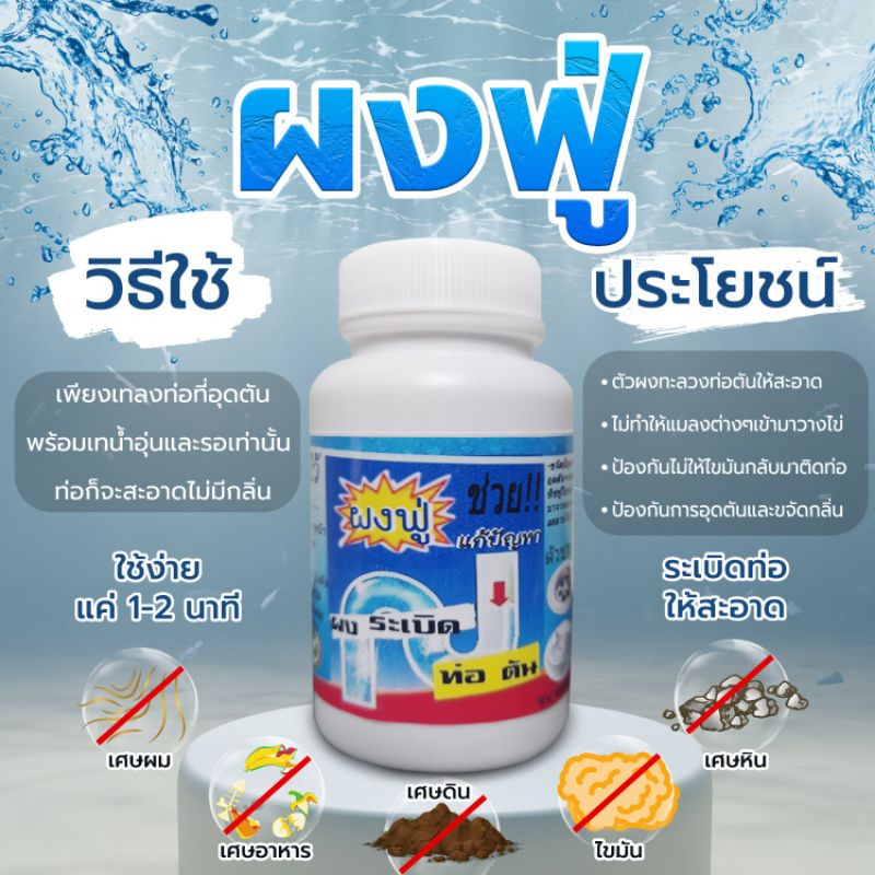 ผงฟู่ระเบิดท่อตัน 3ขวดของไทยแท้100% (PFx3) มาแล้ว!!พิเศษเพียง 120 บาท สินค้าไทย (