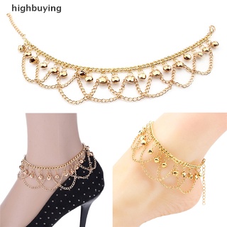 [highbuying] สร้อยข้อเท้าโซ่ชุบทอง เครื่องประดับสําหรับผู้หญิง