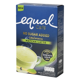 Equal(อิควล) อิควล ชาเขียว มัทฉะ ลาเต้ ปรุงสำเร็จชนิดผง 15 ก. x 6 ซอง Equal Green Tea Matcha Latte Instant Powder 15 g.