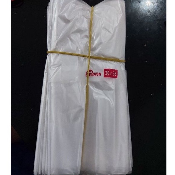 20x35ซม. พลาสติกขุ่น HD/20x35 พลาสติก HD บาง สําหรับแผงลอยและร้านค้า กรวย ขนาด 20x35ccm