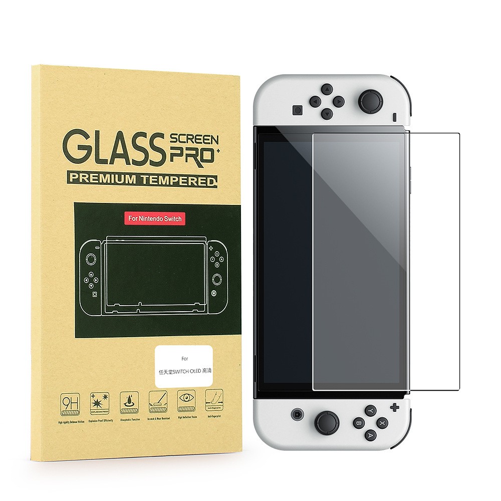 OLED ฟิล์มกระจกกันรอย nintendo switch OLED glass screen pro premium