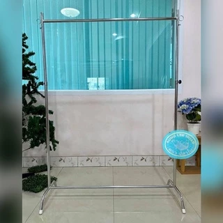 ราวเดี่ยวตากผ้า 1 เมตร จุกขาว ชุบโครเมี่ยม DIY | ตราปลาไน ผลิตโดยโรงงานไทยสินค้าไทยพร้อมส่ง