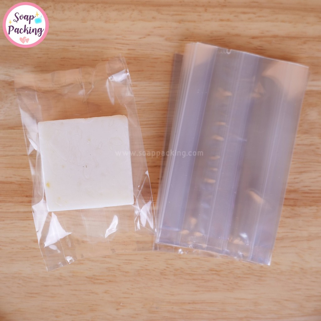 ซองสบู่ ซองซีลกลาง ขยายข้าง ถุงคุกกี้ เนื้อใส ( 50 ใบ / แพ็ค ) - Soappacking