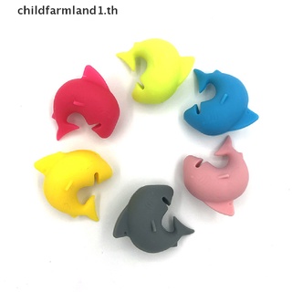 [childfarmland1] ป้ายแท็กแก้วไวน์ รูปปลาฉลาม สร้างสรรค์ สําหรับตกแต่ง 6 ชิ้น