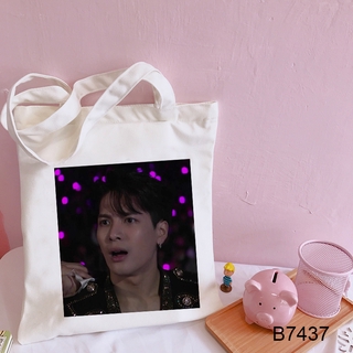 Got7 Jackson Wang กระเป๋าสะพายไหล่ ผ้าแคนวาส ทรงเมสเซนเจอร์ แฟชั่นสไตล์เกาหลี สําหรับผู้หญิง