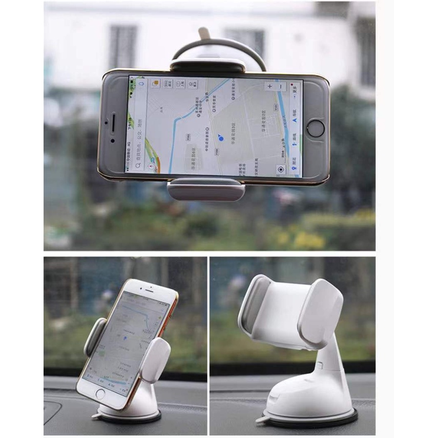 Car phone Holderที่ยึดโทรศัพท์มือถือในรถยนต์ ที่ตั้งมือถือในรถ แท่นจับมือถือในรถ แบบติดดูดกระจก บนคอนโซลรถ