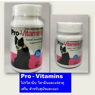 Pro-vitaminsโปรวิตามิน วิตามินและแร่ธาตุเสริม สำหรับสุนัขและแมว