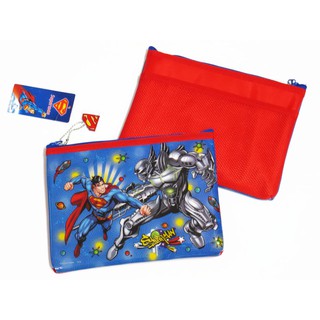 ลิขสิทธิ์แท้ ซุปเปอร์แมน กระเป๋าใส่ดินสอปากกา สีน้ำเงินแดง Superman Pen Pencil Bag