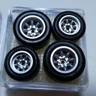 Watanabe silver Choro Q Wheels 10-12 m.m. ใส่แกนล้อเดิมได้