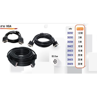 PK สาย VGA OD 20เมตร ใช้เชื่อมต่อเครื่องคอมพิวเตอร์กับจอมอนิเตอร์ ทดลองแล้วทำงานได้ไม่มีปัญหา