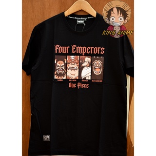 [โค้ดส่วนลด 9SAM60 ลดทันที 60.-]T-shirt DOP-1573 มีสีดำ FOUR EMPERORS ONE PIECE