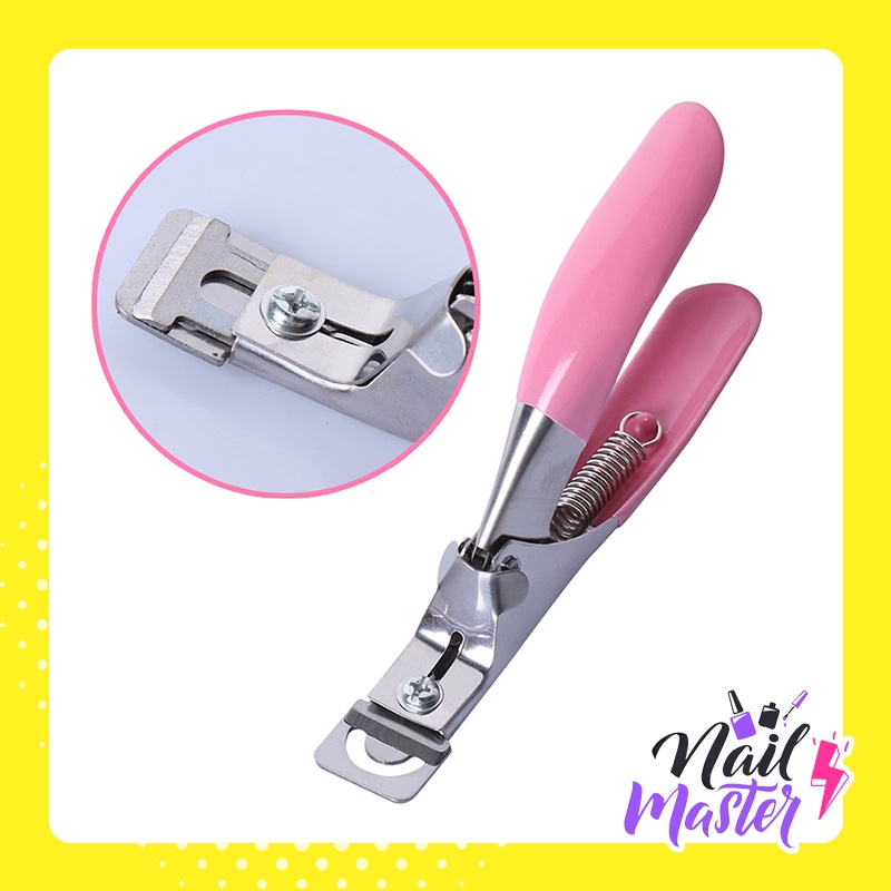 กรรไกรตัดเล็บปลอม กรรไกร PVC กรรไกรตัดเล็บพีวีซี สีชมพู คีมตัดเล็บปลอม คีมตัดแต่งเล็บปลอม @nailmaster