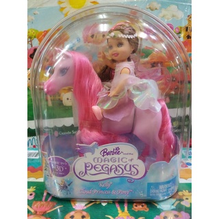 Barbie Princess with the Magic Pegasus - Kelly Cloud Princess and Pony - Pink ตุ๊กตาน้องสาวบาร์บี้ เคลลี่ เปกาซัส ขี่ม้า