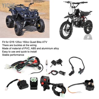 Yiche ชุดสายไฟสตาร์ทเครื่องยนต์ไฟฟ้าสําหรับ Gy6 125Cc 150Cc Quad Bike Atv