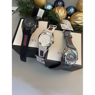 ของแท้100%พร้อมส่งที่ไทย🎀นาฬิกาGucci Sync  YA137102/YA137101/YA137103 Watch Quartz Silver Dial Date Rubber