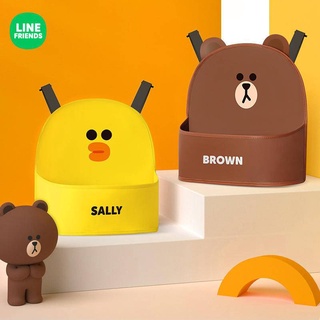 LINE FRIENDS [พร้อมส่ง] กล่องเก็บของ สีน้ําตาล สําหรับตกแต่งภายในรถยนต์