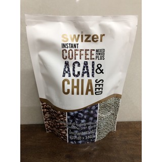 💥SWiZER Coffee Mix+ACAI &amp;Chia seed กาแฟปรุงสำเร็จรูปชนิดผง ผสม อาซาอิ และเมล็ดเจีย