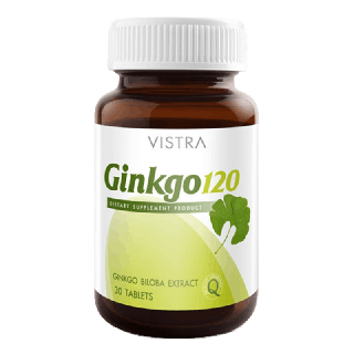 VISTRA Ginkgo สารสกัดจากใบแปะก๊วย 120 Ml. (30 เม็ด)