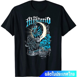 มวยปล้ำอาชีพ มวย มวยปล้ำลีก อเมริกา WWE Rey Mysterio คอกลม แฟชั่น  ผ้าฝ้ายแท้ เสื้อยืด ผ้าฝ้ายแท้