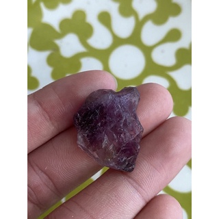 (F) พลอยดิบแท้ อเมทิสต์(Amethyst)พลอยธรรมชาติ 100% น้ำหนัก 37.50 กะรัต