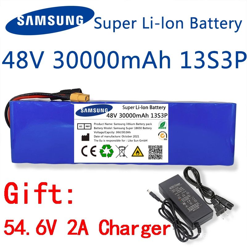 48V 20ah 13s6p リチウムバッテリーパック 48v 20000mAh 2000 ワット