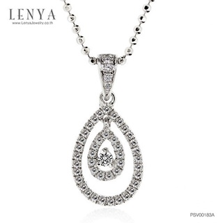 Lenya Jewelry จี้เงินชุบทองคำขาว ประดับด้วยคิวบิคเซอร์โคเนีย คัดพิเศษ สวมใส่ได้ทุกโอกาส