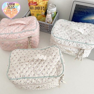 [พร้อมส่ง] กระเป๋าใส่เครื่องสำอางค์ สีพาสเทลน่ารัก มีหูถือ ขนาด 23x15x15cm เกรดพรีเมี่ยม คุณภาพดี ใบใหญ่จุของได้เยอะ กระ