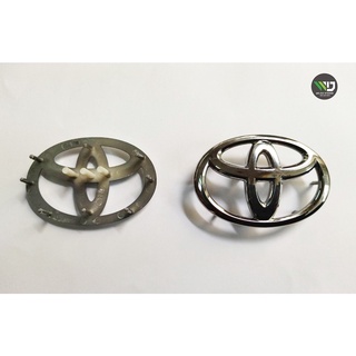 โลโก้ติดพวงมาลัย TOYOTA มีขา ขนาด 6.5x4.5 cm  **หากมีข้อสงสัยทักแชทก่อนสั่งซื้อสินค้า**