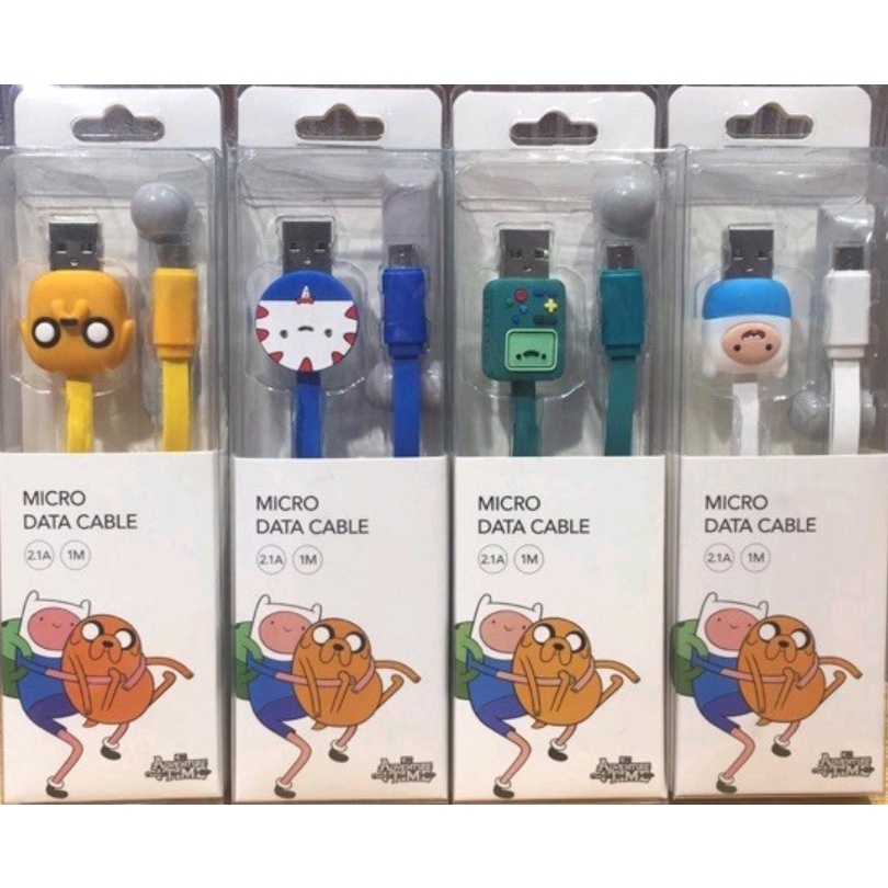 Miniso Adventure Time เครื่องชาร์จสายเคเบิลข้อมูล Micro USB สายเคเบิลข้อมูล 1M