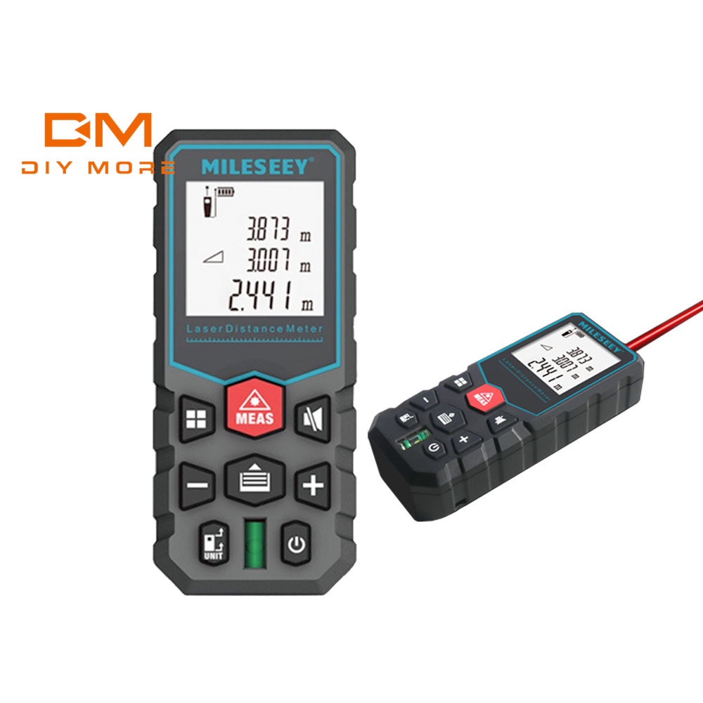 DIYMORE เครื่องวัดระยะด้วยเลเซอร์แบบใช้มือถือแบบดิจิตอล Handheld Digital Laser Point Distance Meter Measure Tape Range Finder 132ft/40m