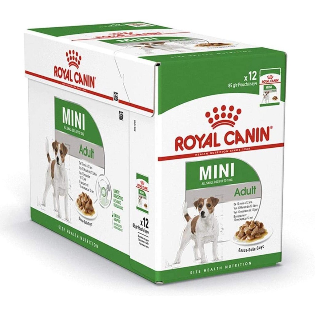 Royal Canin Pouch SHW Mini Adult [85g x 12 ซอง] อาหารเปียกสุนัข ขนาดเล็ก อายุ 1 ปีขึ้นไป