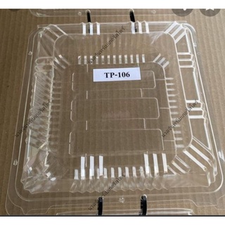 กล่องTP106กล่องเบเกอรี่ใสสี่เหลี่ยม-L - ไซส์ใหญ่ 21x21x7.5cm