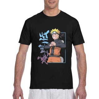 Tee bts เสื้อยืดลำลอง Naruto Mens Classic Crew Neck Short Sleeve Tee, Mens Summer T-Shirts Full Print Naruto