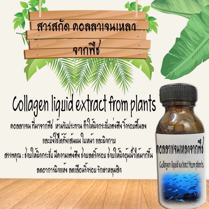 สารสกัด collgen เหลว สกัดจากพืช สารกัดบำรุงผิวหน้าและผิวกาย ลดริ้วรอย ขนาด30ML-100ML
