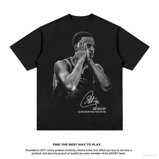 เสื้อยืดแขนสั้น คอกลม พิมพ์ลาย NBA CURRY Signature Move Fan สไตล์วินเทจ พลัสไซซ์ HQ1 QH1