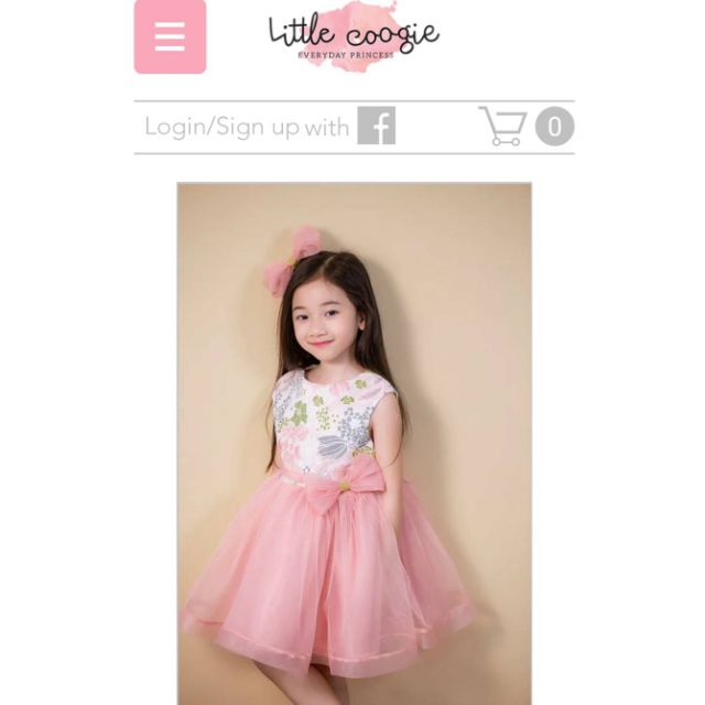 ชุดออกงานเด็ก ธีมสีชมพู -Little coogie