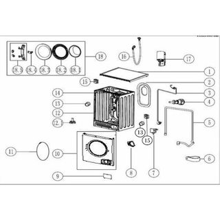 อะไหล่แท้ศูนย์/สวิตซ์ล็อคประตูเครื่องซักผ้าฮิตาชิ/DOOR LOCK/BD-60CE*009/ตำแหน่งที่8