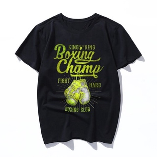 [S-5XL]เสื้อยืดผ้าฝ้าย พิมพ์ลายการ์ตูนนักมวย champ boxer king of the ring fighter c Aesthetic s men Ullzang สไตล์วินเทจ