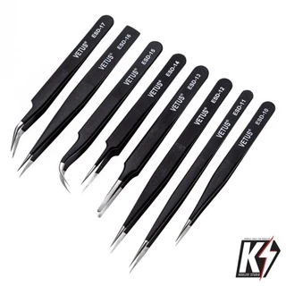 ปากคีบ VETUS งานแท้ เกรดพรีเมี่ยม ความละเอียดสูง #forcep แหนบ ที่คีบ ที่หนีบ ที่คีบเพชร แบบตรงโค้ง