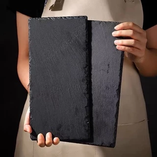 Natural Stone Plate จานหินสำหรับอาหารญี่ปุ่น ซูชิ บาร์บีคิว คุณภาพพรีเมี่ยม หนา