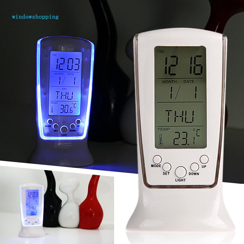 shop^ Calendar Thermometer Backlight LED Screen Digital Alarm Clock ...