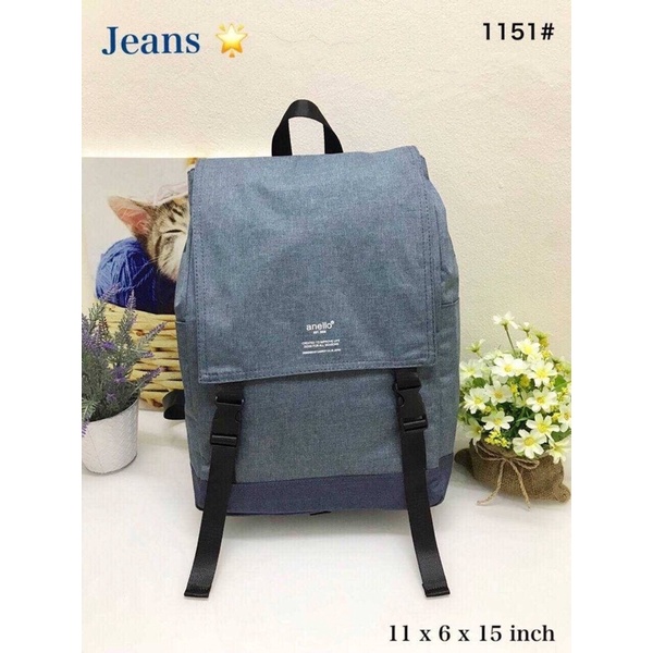 ลดล้างสต็อก🔥 Anello Flap Backpack  (Journaling Bag) กระเป๋าเป้เนื้อผ้าแคนวาส กันน้ำ 💦